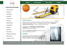 Tablet Screenshot of licenciasyproyectosab.es